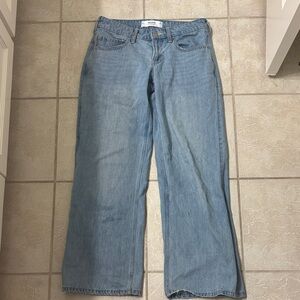 Hollister Light Wash Wide-Leg Jeans